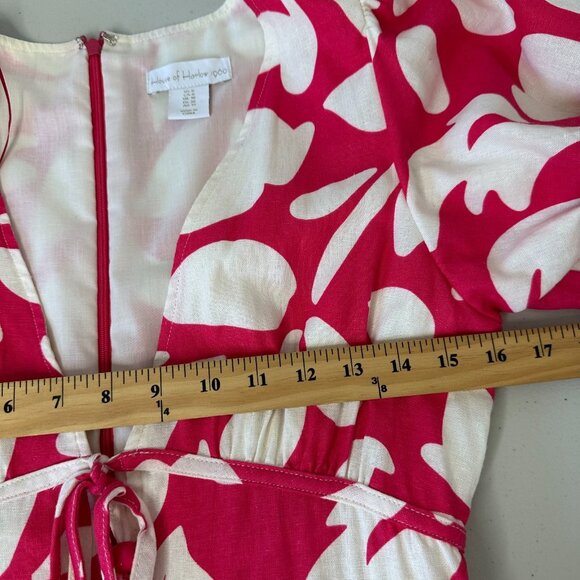 House of Harlow 1960 Mini Dress Size 6 Pink Linen Blend - Picture 7 of 10